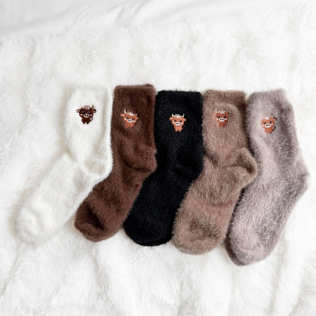 Fuzzy Cow Socks Pack