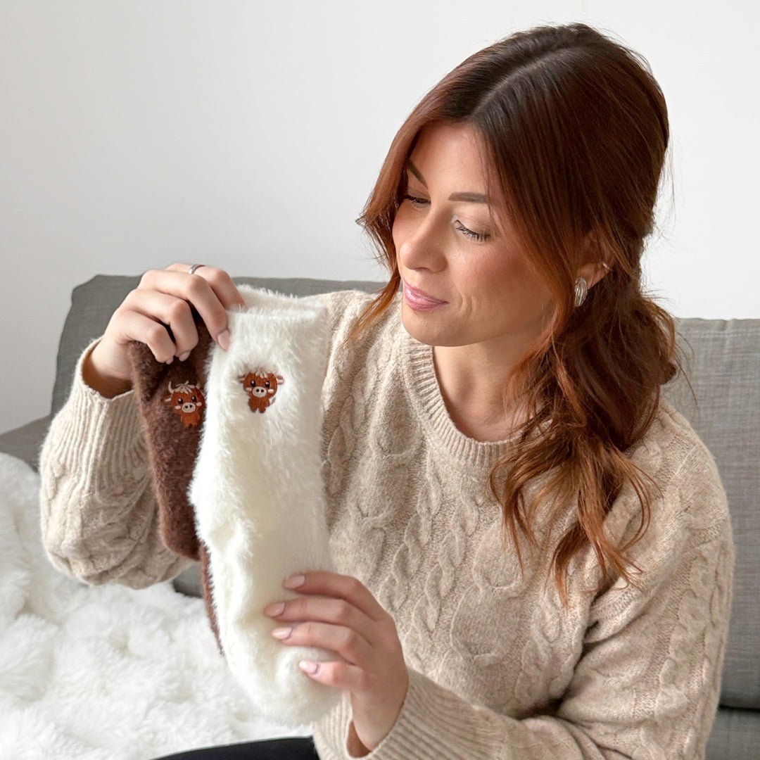 Fuzzy Cow Socks Pack