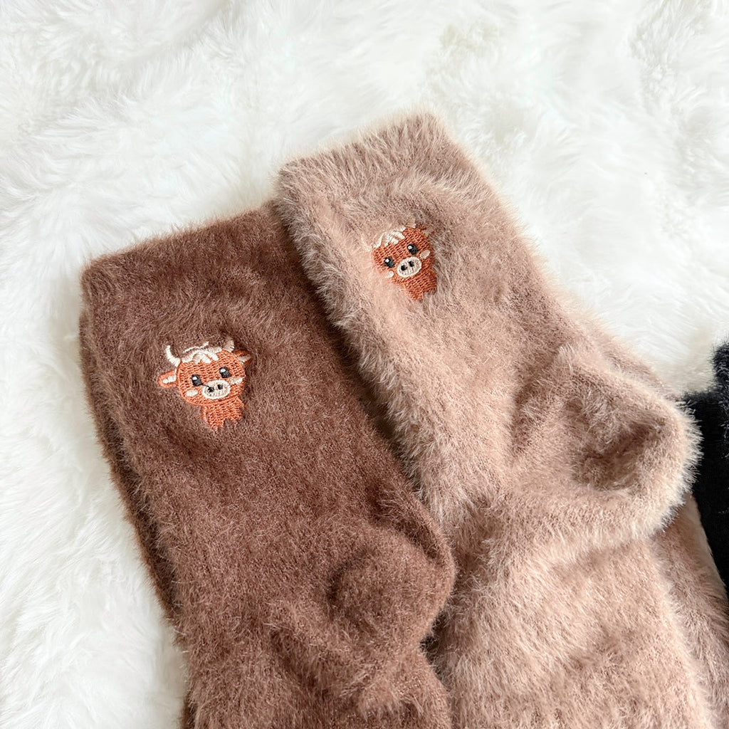 Fuzzy Cow Socks Pack